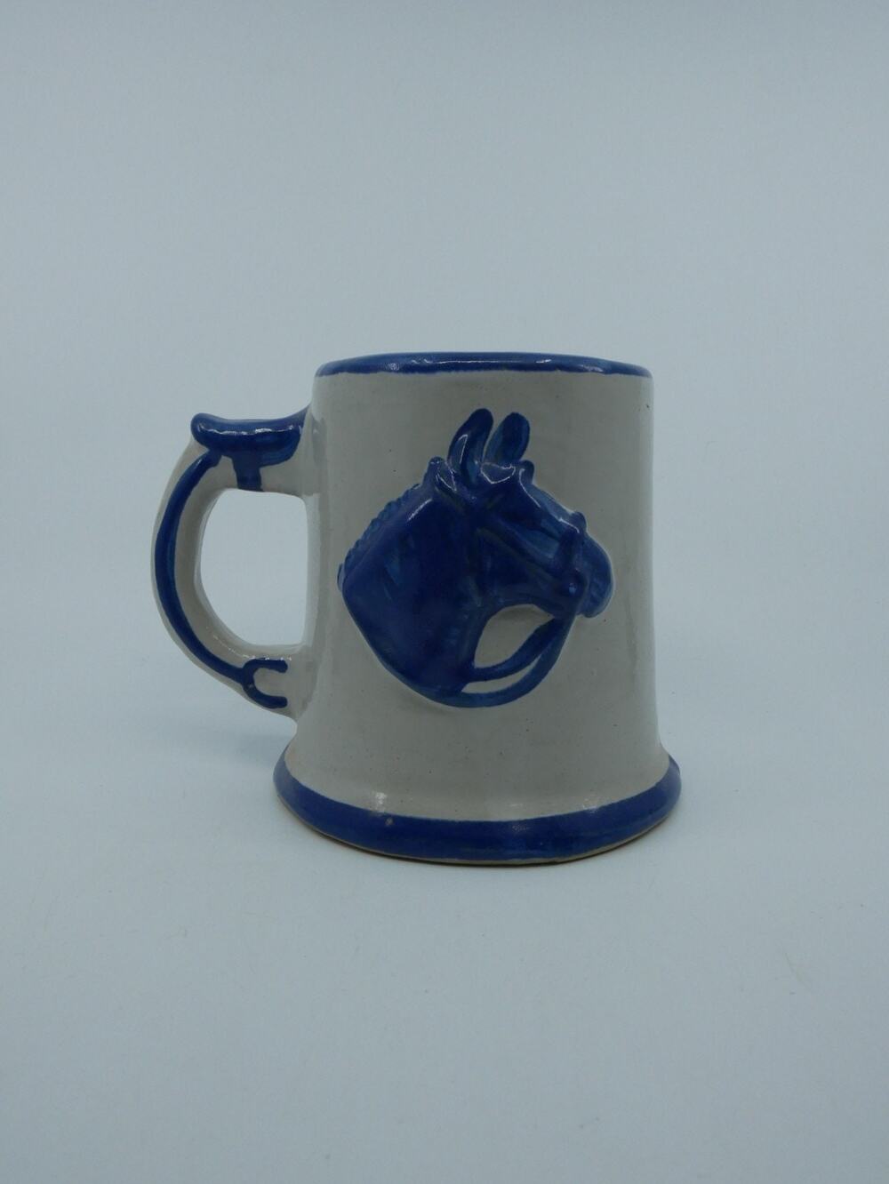 VTG Louisville Stoneware Kentucky Horse Head Relief Mug Made in USA